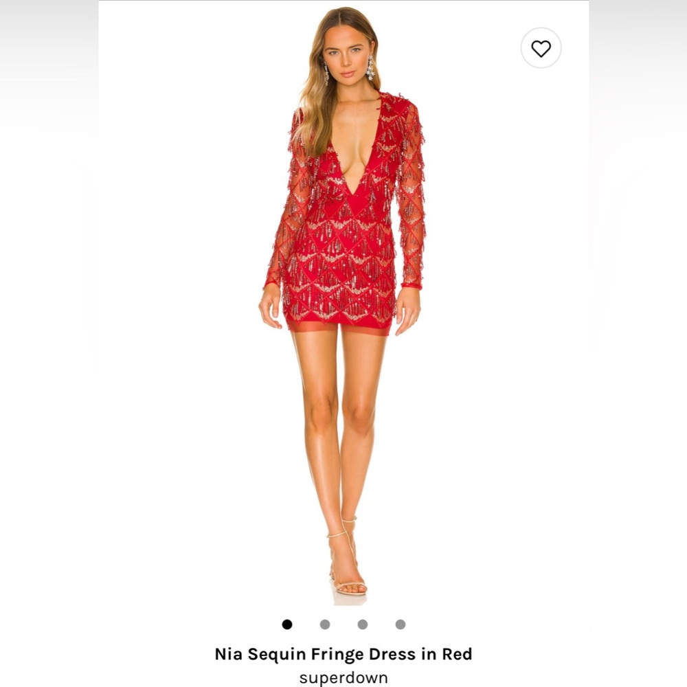 Never Worn (NWOT) Plunging Sequins Midi